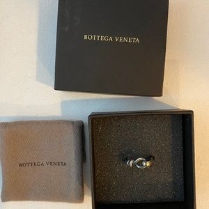 Bottega Veneta Sterling Silver Intrecciato Ring